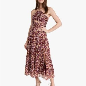 Elegant Multicolor Halter Dress, Likely Khiara size 2